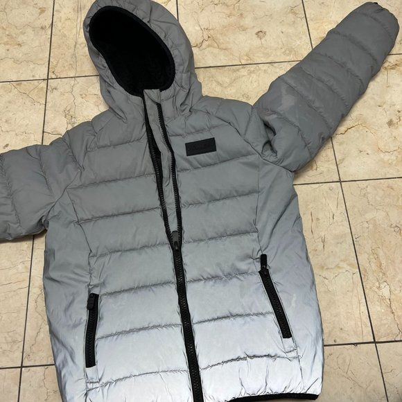 Sonneti London Kids Grey Reflective Puffer Jacket - Picture 4 of 11